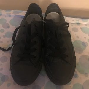 Black Leather All-Star Chucks